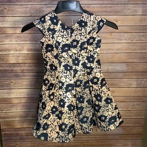 Little Angels NWOT party dress. Size 5. Navy&Gold